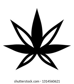 Hemp icon design, weed leaf 