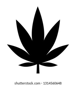 Hemp icon design, weed leaf 
