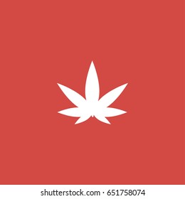 hemp icon. sign design. red background