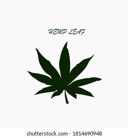 HEMP LEAF CANNABIS VECTOR ICON