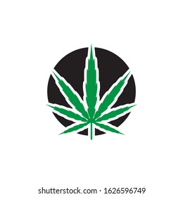 Hemp Leaf, Marijuana, Ganja Icon Vector Logo Template Illustration Design. Vector EPS 10.