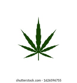 Hemp Leaf, Marijuana, Ganja Icon Vector Logo Template Illustration Design. Vector EPS 10.