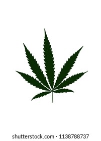 Hemp leaf silhouette