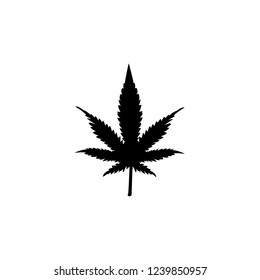 Hemp leaf symbol icon vector icon