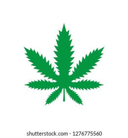 Hemp leaf symbol icon vector, vector on white background editable eps10