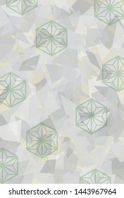 hemp leaf which is scattered background of postcard aspect ratio / for Portrait format,gray cellophane style background