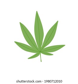 Ilustración Hemp leaf.Vector fácil de editar.
