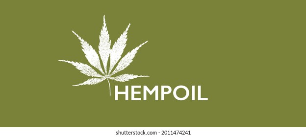 Hemp Leaves. Hemp Logo. Leaf Collection. Cannabis Leaf Collection. Marijuana Illustration. Green Cannabinoid Plants. Vector Silhouette. Garden Leaves.  Hand Drawn Illustration.