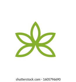 Hemp logo design simple modern template
