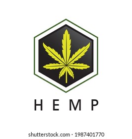 El logotipo de la hoja de marihuana Hemp diseño ilustración formato de eps vectoriales , adecuado para sus necesidades de diseño, logotipo, ilustración, animación, etc.