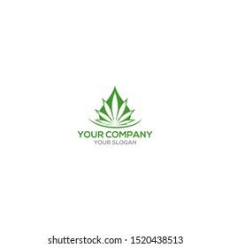 Hemp Oil Logo Design Vector