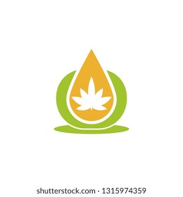 Hemp oil logo vector