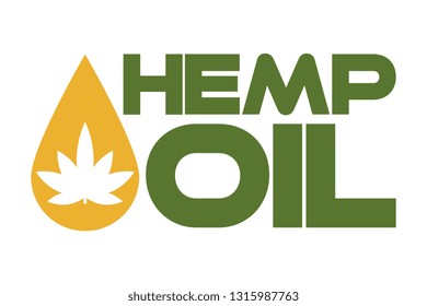Hemp oil logotype