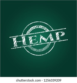 Hemp on blackboard