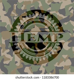 Hemp on camo texture