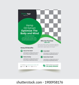 Hemp Product Flyer  Design Template CBD oil Hemp oil flyer 