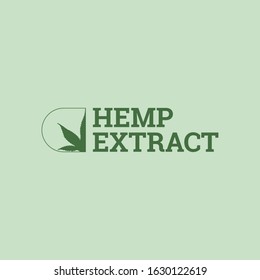 Hemp Product Logo template. Hemp Extract logo.