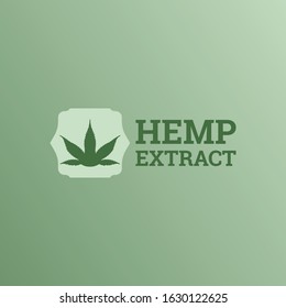 Hemp Product Logo template. Hemp Extract logo.