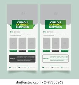 Hemp product Sale Rack Card or Dl Flyer Template Design