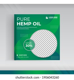 Hemp Product Social Media Post Template