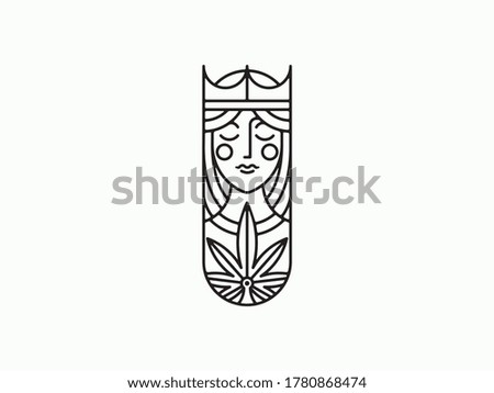 Hemp Queen vector illustration for any use