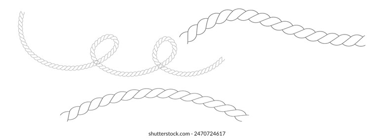 Hemp rope isolated on white design eps 10