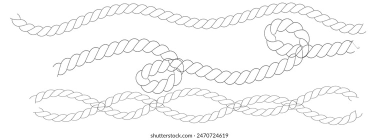 Hemp rope isolated on white design eps 10