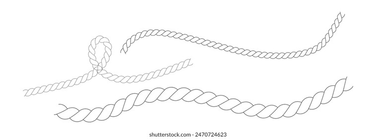 Hemp rope isolated on white design eps 10