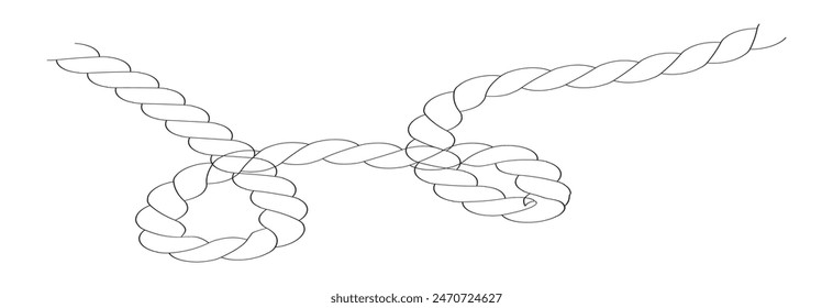 Hemp rope isolated on white design eps 10