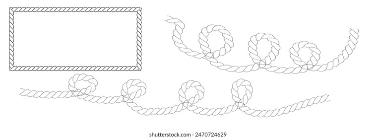 Hemp rope isolated on white design eps 10