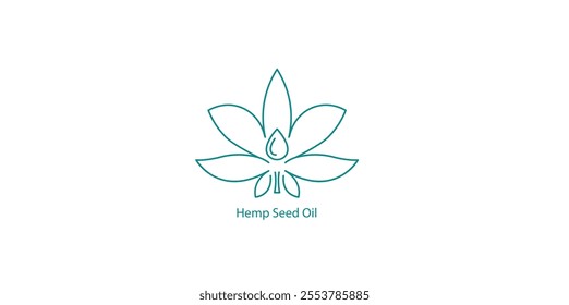 Hemp Seed Oil Organic Product Vector Icon