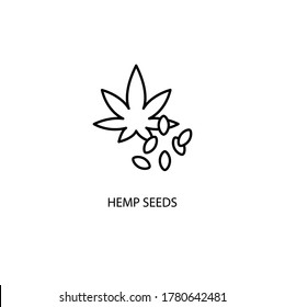 Semillas Hemp ilustración de un icono de línea delgada simple