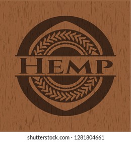 Hemp wood icon or emblem