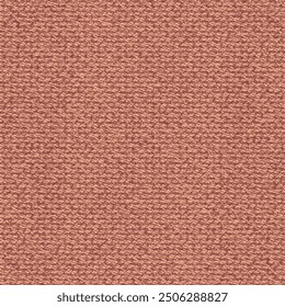 Hemp, wool or cotton fabric, in burgundy red tones. Old cloth texture. A hard jersey sample. Knitted background. Abstract vector seamless.