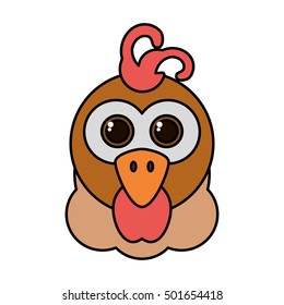 hen animal farm isolated icon vector illustration design
