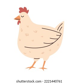 hen bird animal icon isolated