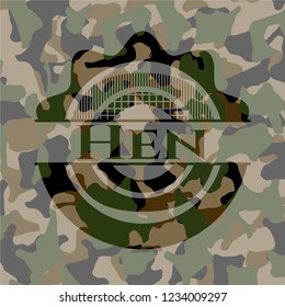 Hen camouflage emblem