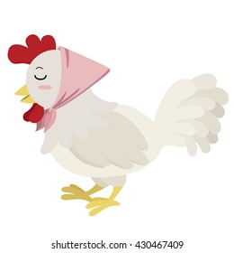 hen cartoon vector