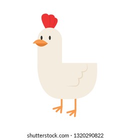 hen cartoon vector. character design.