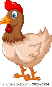 hen cartoon for your design