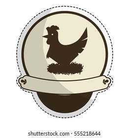 hen or chicken animal icon image vector illustration design 