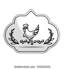 hen or chicken animal icon image vector illustration design 