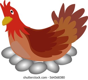 hen chicken eggs icon