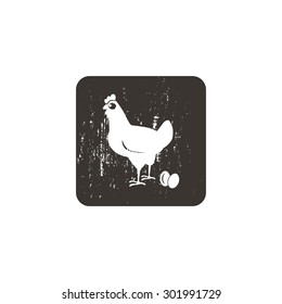 A hen and chicken icon