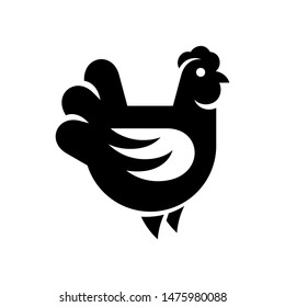 Hen, chicken logo. Icon design. Template elements