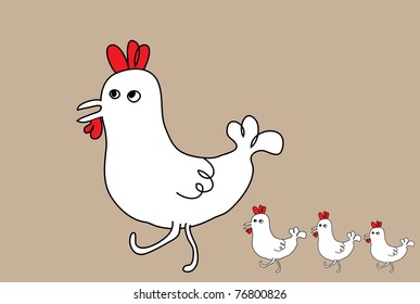 hen and chicks