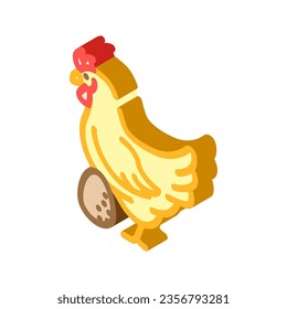 hen egg chicken farm food isometric icon vector. hen egg chicken farm food sign. isolated symbol illustration