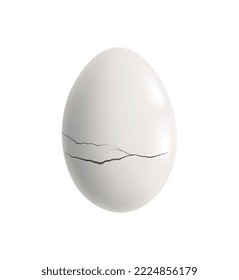 Hen eggs composition with isolated realistic food image on blank background vector illustration
