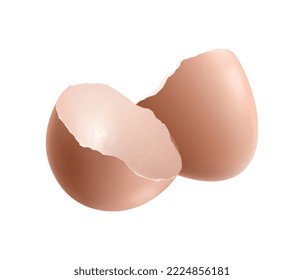 Composición de huevos de heno con imagen alimentaria realista aislada en ilustración vectorial de fondo en blanco