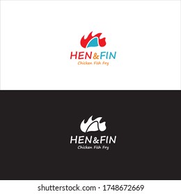 Hen & Fin Logo in Vector